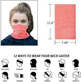 img 3 attached to 😷 Ultra-Soft Kids Polyester Face/Neck Cover Masks: Protection and Comfort for Outdoor Sports (2 Packs)