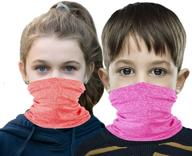 😷 ultra-soft kids polyester face/neck cover masks: protection and comfort for outdoor sports (2 packs) logo