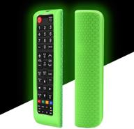 📱 silicone remote control case cover - compatible with samsung tv remote (bn59-01315a, bn59-01199f, aa59-00666a, bn59-01301a) - shockproof protective holder, glowgreen color logo