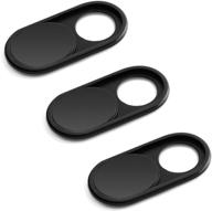 📷 cloudvalley webcam cover-3 pack: ultra-thin mini web camera cover for privacy on laptops, macbook pro, ipad pro, & more [black] logo