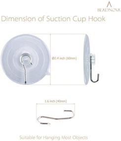 img 2 attached to 🪟 Suction Hooks for Windows - BEADNOVA 6 Inches - Versatile and Strong