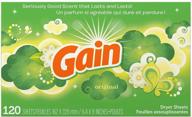 🌬️ gain dryer sheets, original scent, 120 count - value pack of 6 (packaging may vary) logo