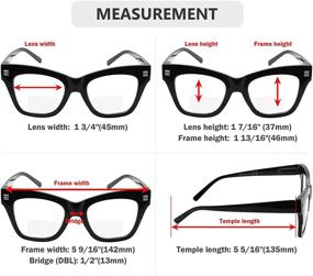 img 3 attached to 👓 Eyekepper 4-Pack Bifocal Reading Glasses: Stylish Large Frame Bifocal Readers for Women