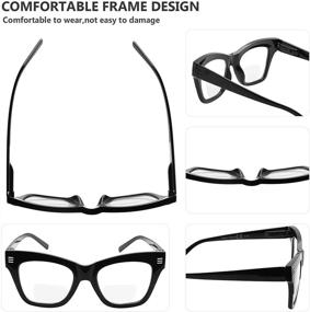 img 1 attached to 👓 Eyekepper 4-Pack Bifocal Reading Glasses: Stylish Large Frame Bifocal Readers for Women