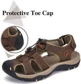img 1 attached to PAMRAY Men's Athletic Fisherman Sandals - Breathable Shoes for Active Comfort