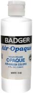 🎨 белая акриловая краска badger air-opaque - готовая к использованию краска для аэрографии на водной основе, 4 унции. логотип