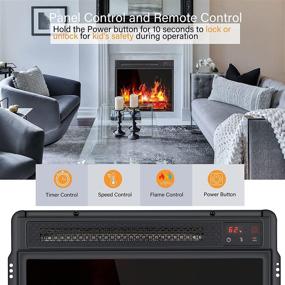 img 2 attached to Electric Fireplace Realistic Adjustable Protection