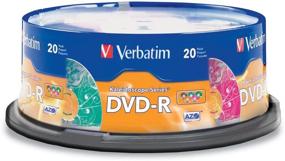 img 4 attached to 📀 Verbatim 97503 DVD-R 4.7GB 16x Kaleidoscope Recordable Media Disc - 20 Disc Spindle - Assorted Colors: High-Quality DVDs for Data Storage, Creative Projects, and More