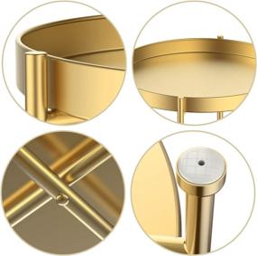 img 2 attached to 🌟 Stylish Gold Metal 2 Tier Tray Round Side Table – Perfect for Small Spaces, Sofa, and Tea Time in Living Room