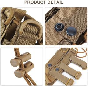 img 2 attached to WICHEMI MOLLE Water Bottle Pouch - Adjustable Straps, Tactical Holder for 17-84 Oz Kettle - Brown