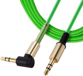 img 2 attached to JacobsParts 3.5mm AUX Cable: Premium 3ft Audio Auxiliary Cord for Car Stereo and Headphones (Green)