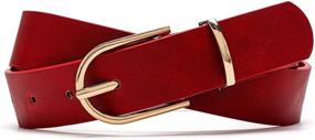 img 4 attached to 👩 Earnda Women's Genuine Leather Medium Waist Belt - Essential Accessory for Women