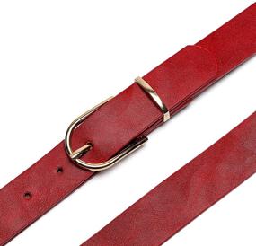 img 1 attached to 👩 Earnda Women's Genuine Leather Medium Waist Belt - Essential Accessory for Women