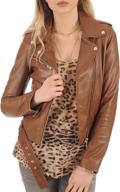 motorcycle lambskin women's leather jacket - women's clothing in coats, jackets, & vests logo