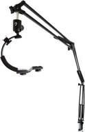 📷 heron - 5ft articulating arm camera mount - flexible desk clamp camera arm with c shape stabilizer handle - 5ft reach steel boom - desk mount camera crane for mirrorless digital camera/phone/gopro7 logo