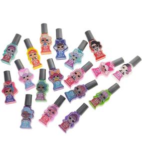 img 1 attached to 💅 L.O.L Surprise! Townley Girl Non-Toxic Peel-Off Nail Polish Set with Glittery, Shimmer & Opaque Colors, Including 1 Character Bottle for Girls - Perfect for Parties, Sleepovers & Makeovers, 18 Pcs