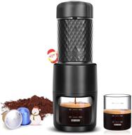 staresso portable espresso machine: rich & thick crema, ground coffee & nespresso pods, mini coffee maker for travel, camping, office & home use logo