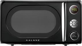 img 4 attached to 🍽️ Galanz GLCMKA07BKR-07 Retro Black Microwave Oven, LED Lighting, Pull Handle Design, Child Lock, Capacity: 0.7 cu ft