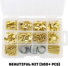 img 3 attached to 🖼️ Efficient Picture Hanging Kit: Premium 300+ Pieces with Hangers, Hooks, Nails, Wires, Sawtooth Hangers, D Rings, Screw Eyes, and Hardware for Frames