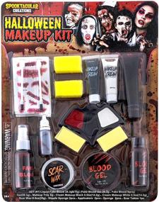 img 4 attached to 🎃 Spooktacular Creations 16 Piece Halloween Family Makeup Kit - Face and Body Paint, Liquid Blood Gel, Fake Blood and More - Easy On & Easy Off Makeup Set for Cosplay and Halloween Party Supplies