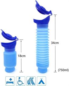 img 2 attached to 🚺 2-Pack Mini Emergency Urinal for Women - Portable Outdoor Shrinkable Travel Pee Urine Bottle - Personal Mobile Toilet for Camping, Travel, Traffic Jam, and Queuing