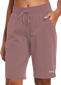 img 2 attached to 🩳 BALEAF Women's 10" Bermuda Shorts: Perfect Athletic Workout & Lounge Shorts with Pockets