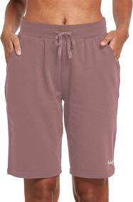 img 4 attached to 🩳 BALEAF Women's 10" Bermuda Shorts: Perfect Athletic Workout & Lounge Shorts with Pockets