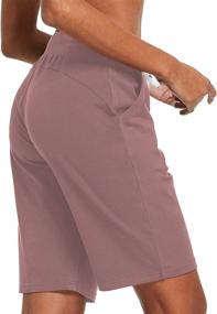 img 3 attached to 🩳 BALEAF Women's 10" Bermuda Shorts: Perfect Athletic Workout & Lounge Shorts with Pockets