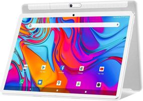 img 4 attached to 📱 10-Inch Android Tablet, Octa-Core Processor, 32GB Storage, Dual 13MP+5MP Camera, WiFi, Bluetooth, GPS, 128GB Expandable Support, IPS Full HD Display - Silver (2021)