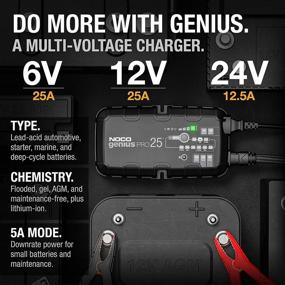 img 2 attached to ⚡ NOCO GENIUSPRO25: Professional Smart Charger - Fully-Automatic 25-Amp Battery Charger, Maintainer, Power Supply and Desulfator for 6V, 12V, and 24V Batteries with Temperature Compensation