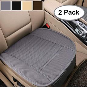 img 4 attached to 🚗 Big Ant 2 Pack Car Seat Cushions: Interior Seat Covers Cushion Pad Mat with Breathable PU Leather for Auto Supplies and Office Chair (Gray)