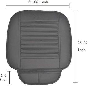 img 2 attached to 🚗 Big Ant 2 Pack Car Seat Cushions: Interior Seat Covers Cushion Pad Mat with Breathable PU Leather for Auto Supplies and Office Chair (Gray)