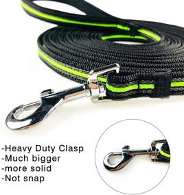 img 4 attached to Yintlilocn Dog Leashes: Strong Non-Slip Tracking/Training Leads for 🐾 Small, Medium and Large Dogs - 5FT, 10FT, 17FT, 33FT Lengths