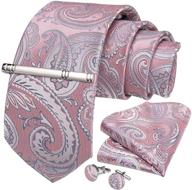 👔 paisley necktie pocket square set by dibangu: enhance your men's accessory collection with ties, cummerbunds & pocket squares logo