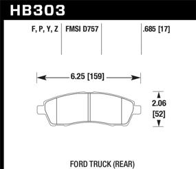 img 1 attached to Hawk Performance SuperDuty Тормозные накладки HB303P.685.