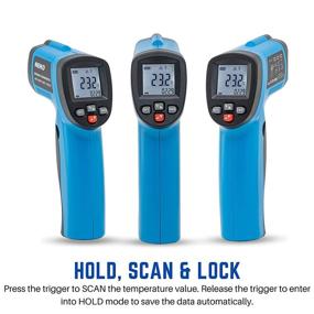 img 2 attached to NEIKO 52911A Digital Infrared Thermometer: Non-Contact Temperature Gun with Instant Read, LCD Display, and IR Laser Targeting -58℉~1022℉ (-50℃~550℃) + Bonus Dial Thermometer for Cooking