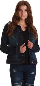 img 3 attached to Just Love Denim Jackets 6879 LTDEN M Women's Clothing for Coats, Jackets & Vests