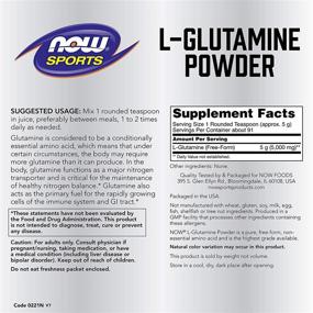 img 3 attached to 💪 L-Glutamine Pure Powder: Enhance Muscle Recovery with NOW Sports Nutrition, Nitrogen Transporter, Amino Acid, 16 Oz of White Powder