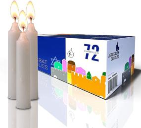 img 3 attached to Шаббатские свечи - время горения 3 часа - набор из 72 традиционных свечей Шаббата