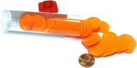 50-piece tube of 7/8in orange mini poker chips логотип