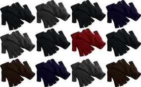 img 3 attached to 🧤 Cozy Winter Stretchy Wholesale Assorted Fingerless Gloves - Stay Warm in Style!