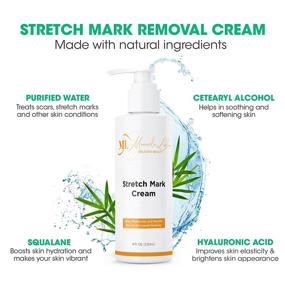 img 2 attached to Advanced Stretch Mark Removal Cream - Postpartum Solution, Pregnancy Gift, Natural Moisturizer for Men & Women - Organic Skin Care Lotion for Cellulite Removal – 4 Oz
