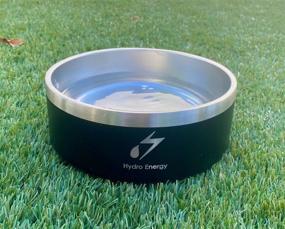 img 2 attached to 🐶 Hydro Energy Non-Slip Stainless Steel Dog Bowl - Insulated Water/Food Bowls