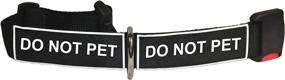 img 2 attached to 🐶 Dean and Tyler Black Nylon Dog Collar with DO NOT PET Patches - Small Size - Fits Neck 18-Inch to 21-Inch