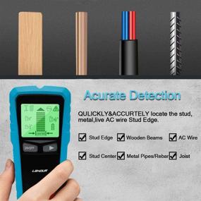 img 2 attached to 🏗️ Multi-Function Stud Finder Wall Scanner with LCD Display & Sound Warning: 5-in-1 Center Finding Stud Detector for Wood, Metal, Studs, and Live AC Wires