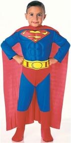 img 1 attached to 🦸 Superman Costume for Toddlers - Heroes Deluxe Edition