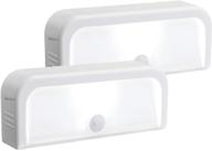 💡 wireless motion-sensing mini stick-anywhere led nightlights, mr. beams mb702 - small, white, 2-pack логотип