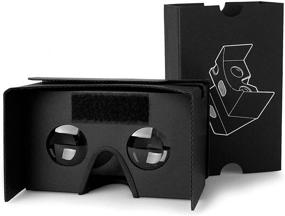 img 3 attached to Улучшенная гарнитура виртуальной реальности Google Cardboard VR: 3D-очки для виртуальной реальности в коробке с высококачественной оптической линзой и регулируемым ремнем на голову для смартфонов с диагональю 3-6 дюймов.