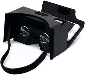 img 4 attached to Улучшенная гарнитура виртуальной реальности Google Cardboard VR: 3D-очки для виртуальной реальности в коробке с высококачественной оптической линзой и регулируемым ремнем на голову для смартфонов с диагональю 3-6 дюймов.