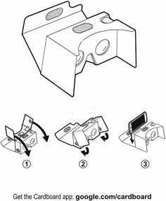 img 1 attached to Улучшенная гарнитура виртуальной реальности Google Cardboard VR: 3D-очки для виртуальной реальности в коробке с высококачественной оптической линзой и регулируемым ремнем на голову для смартфонов с диагональю 3-6 дюймов.